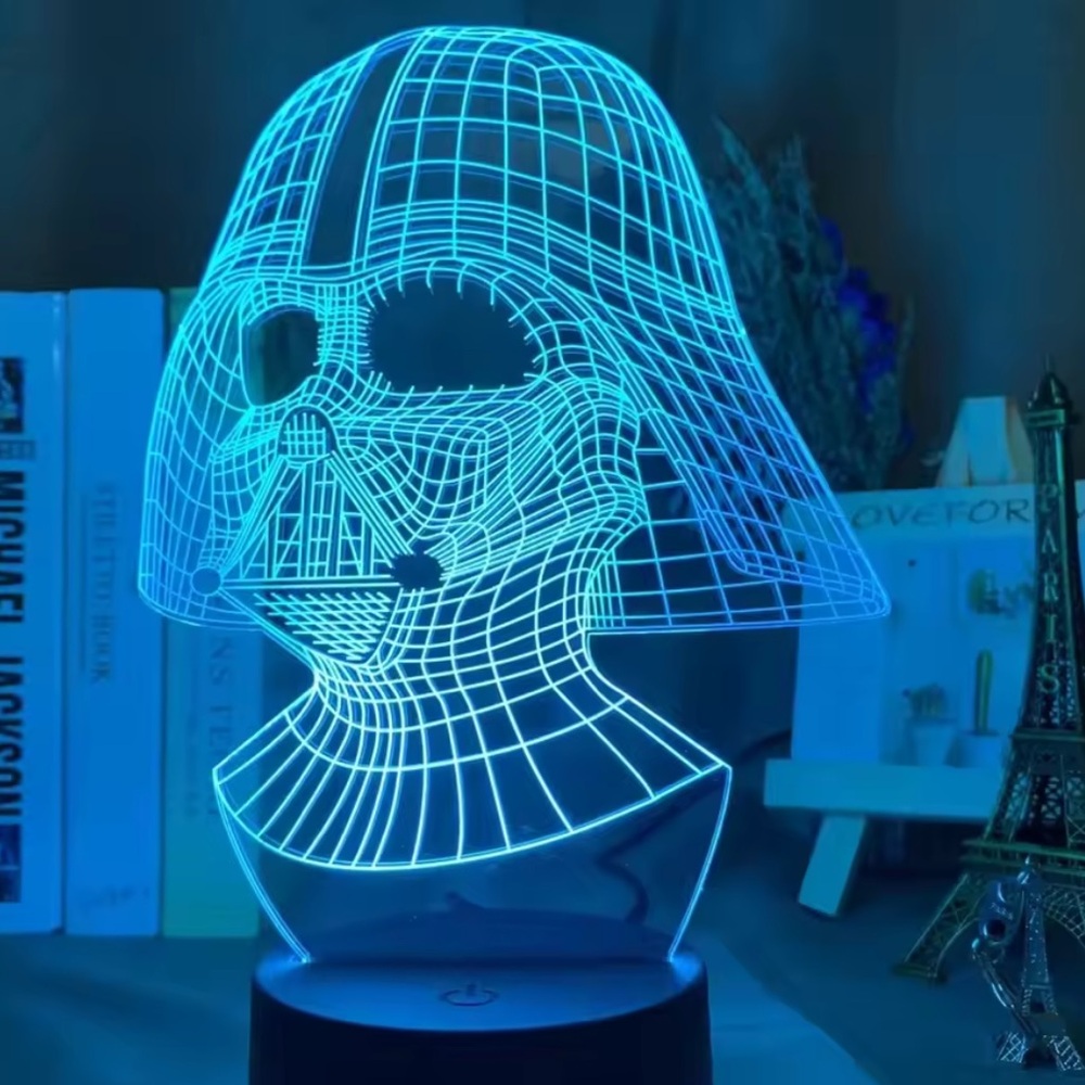 Star Wars 3D Illusion LED Night Light Disney Style Lamp Bedroom Decor Table Lamp